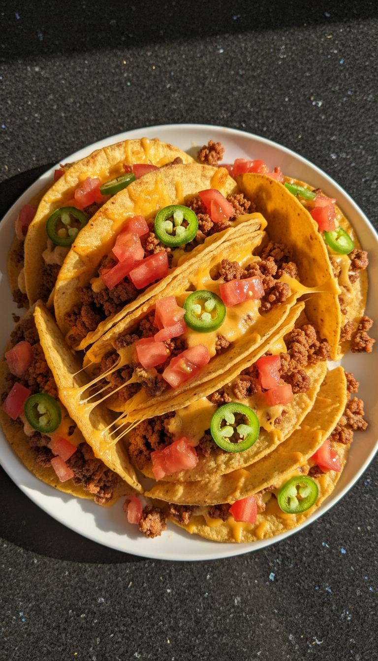 Voll Beladene Rind Nacho Tacos​