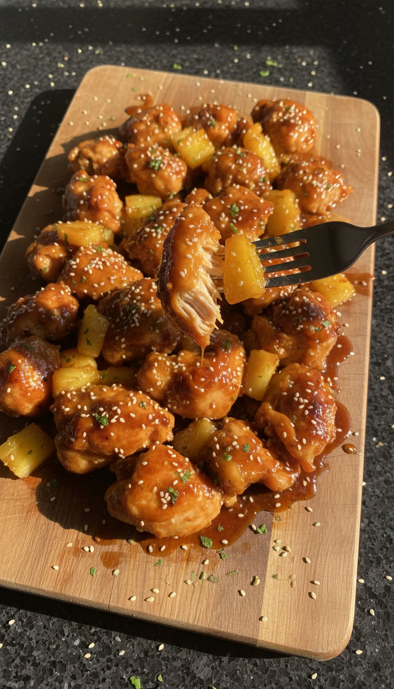 Süßes Ananas BBQ Hähnchen