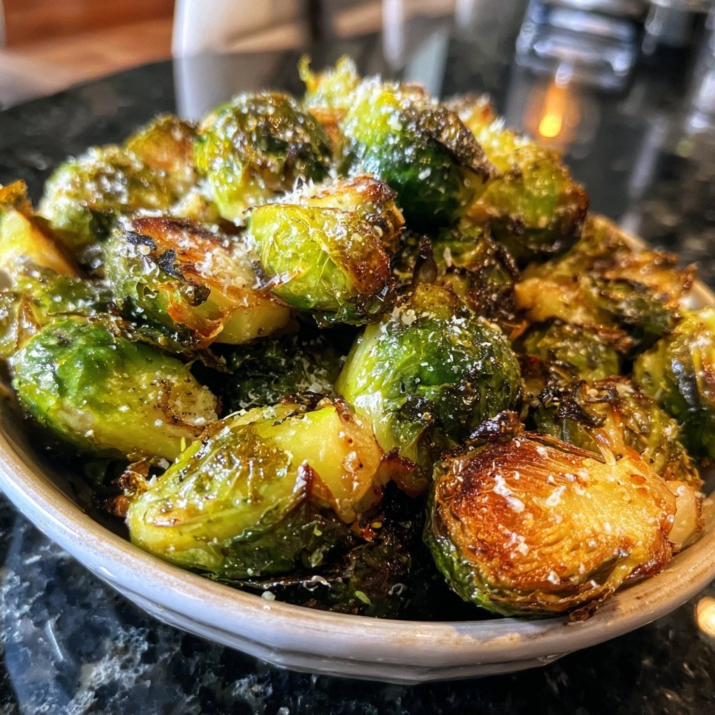 Knuspriger Rosenkohl aus dem Ofen mit Parmesan​