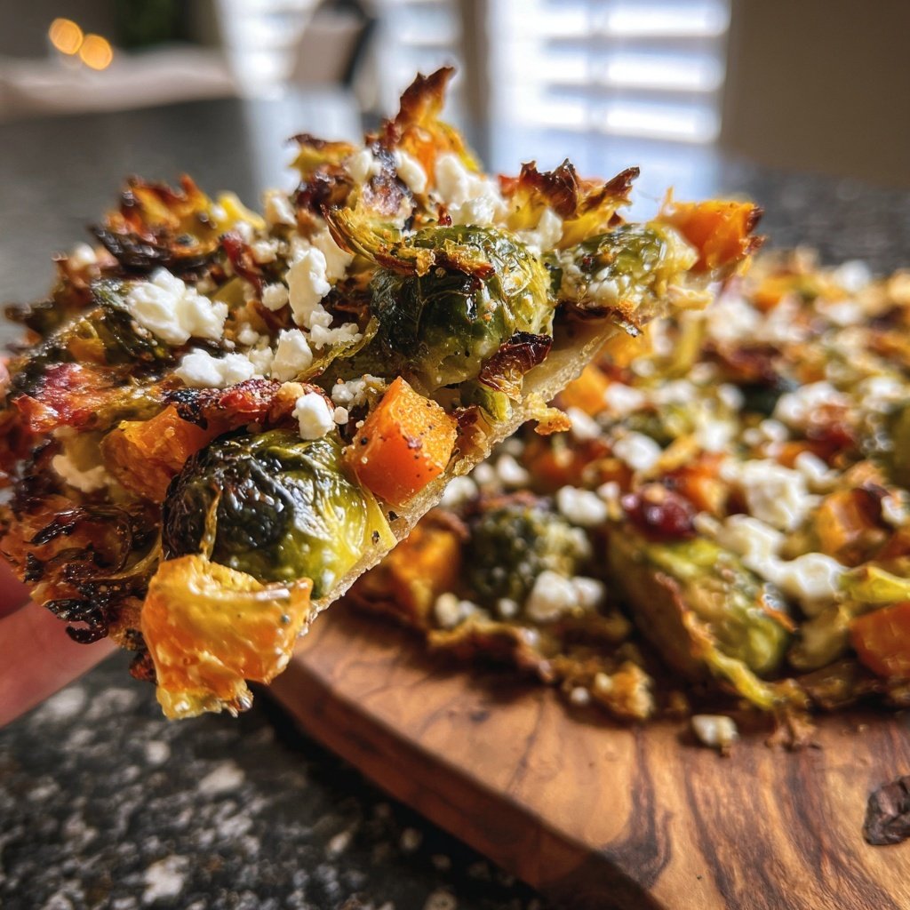 Winterlicher Blech-Rosenkohl mit Kürbis und Feta​