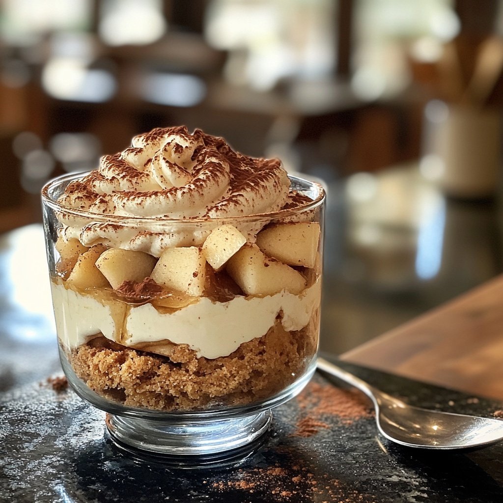 Bratapfel-Tiramisu im Glas