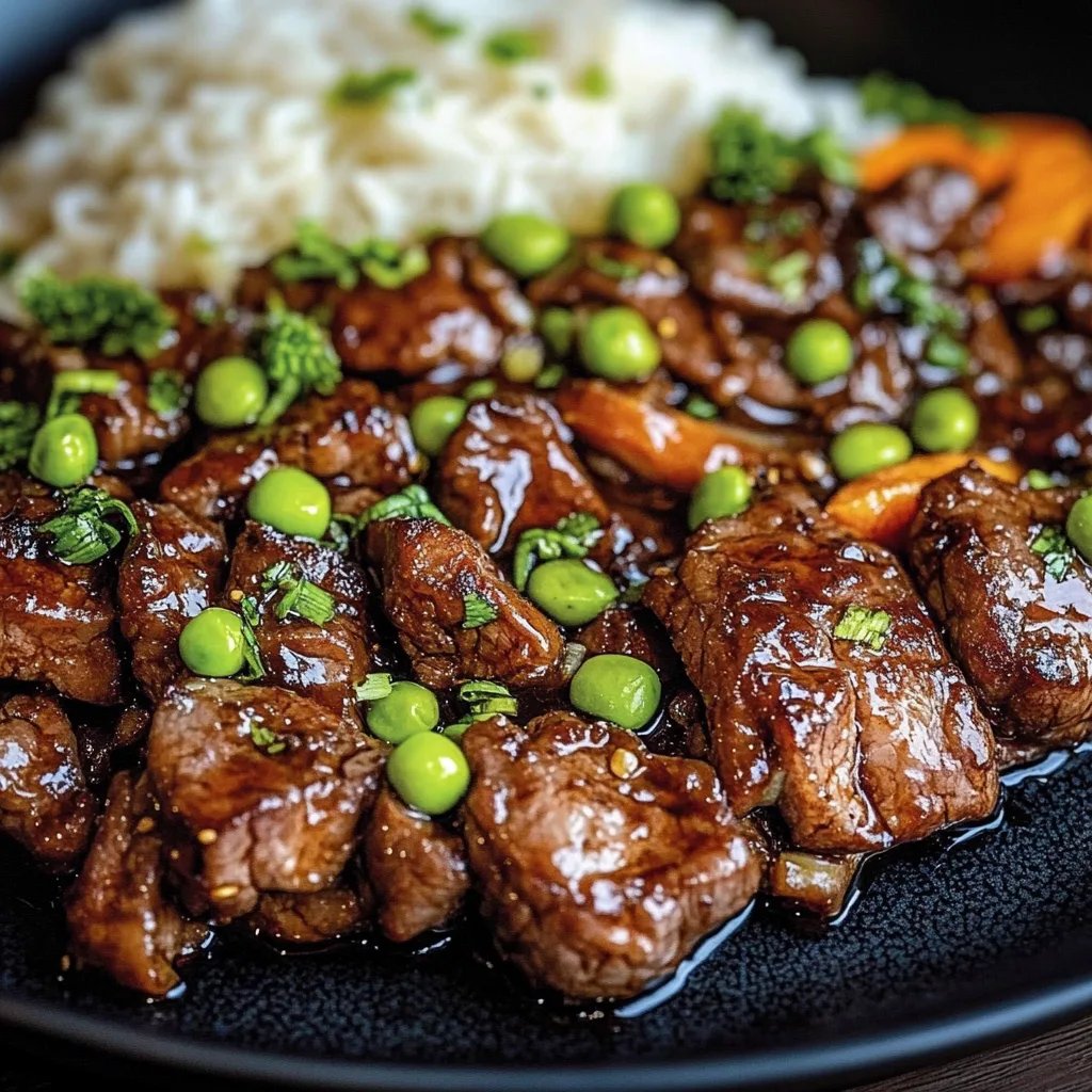 Teriyaki Rindfleisch mit Reis
