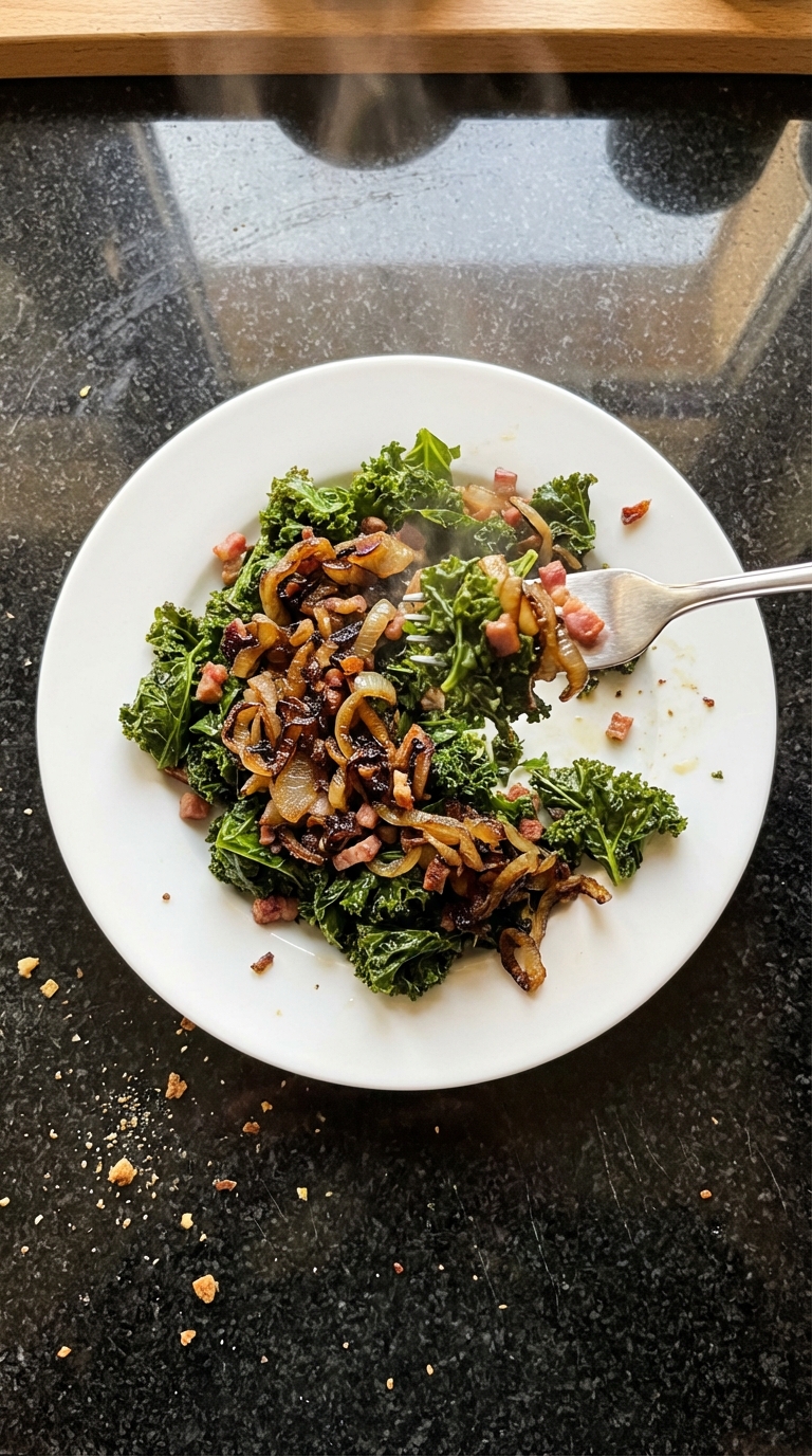 Soul Food Grünkohl mit Zwiebeln