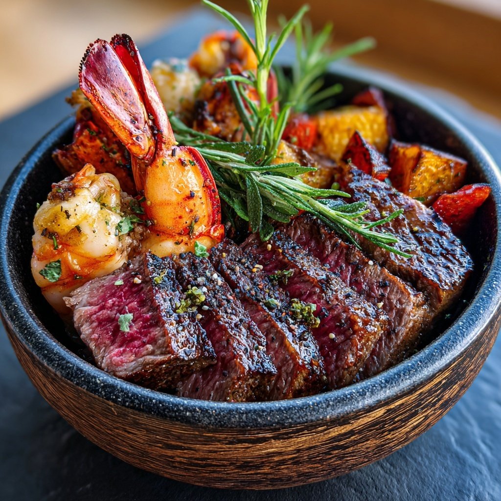 Meeresfrüchte Surf and Turf Bowl