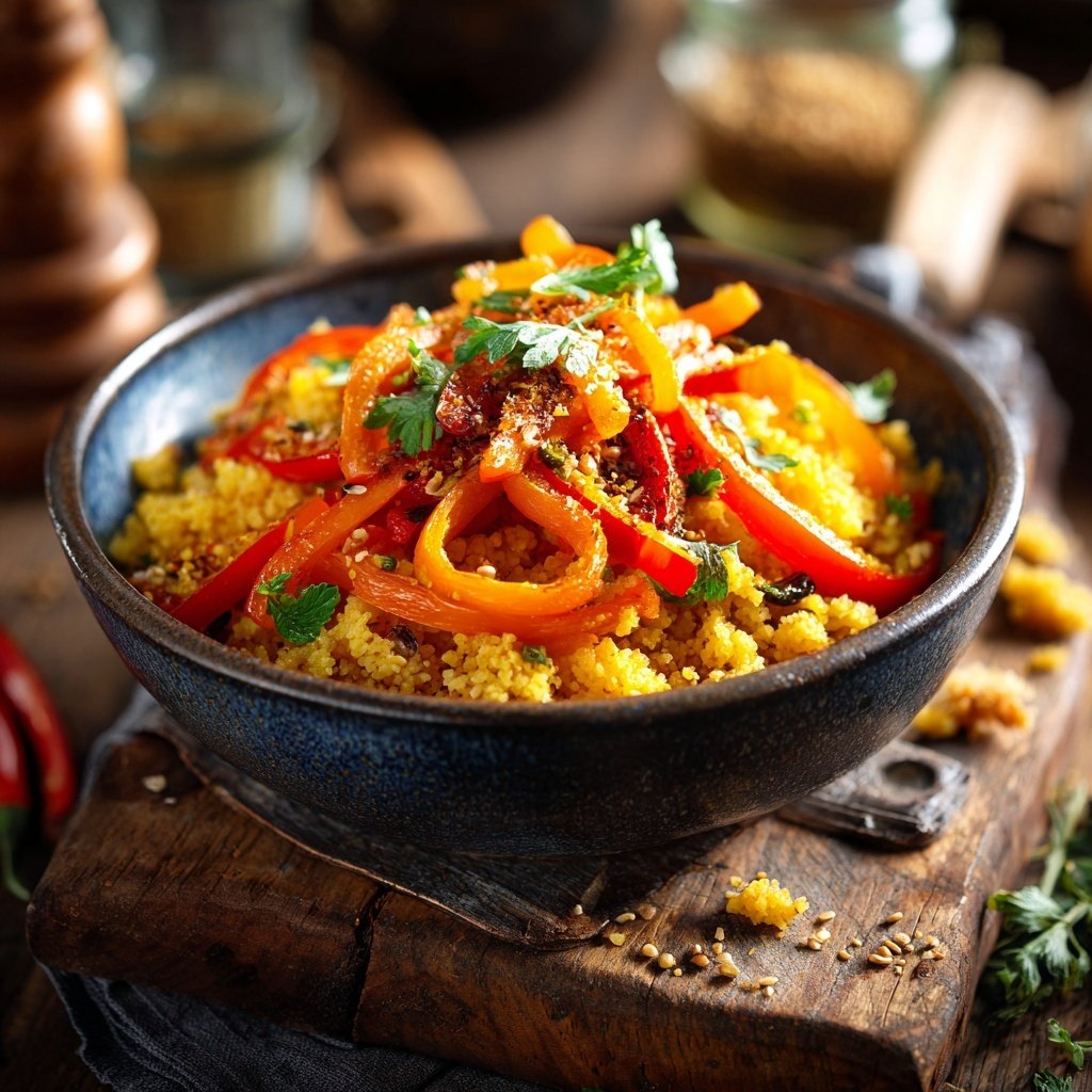 Vanille-Bulgur-Bowl mit Paprika