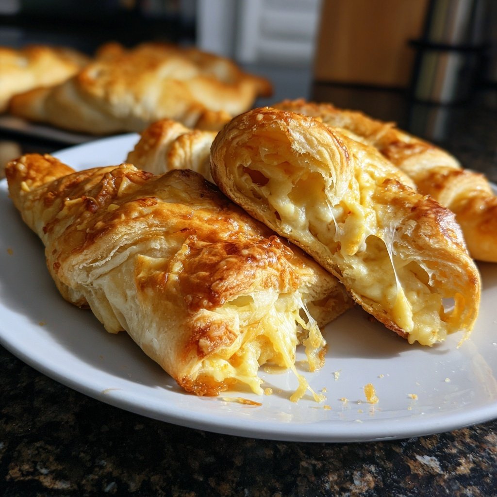 Blätterteig Häppchen mit Käsefüllung