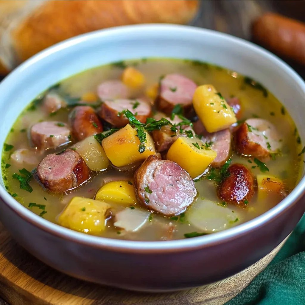 Herzhafter Steckrübeneintopf mit Kassler und Kohlwurst