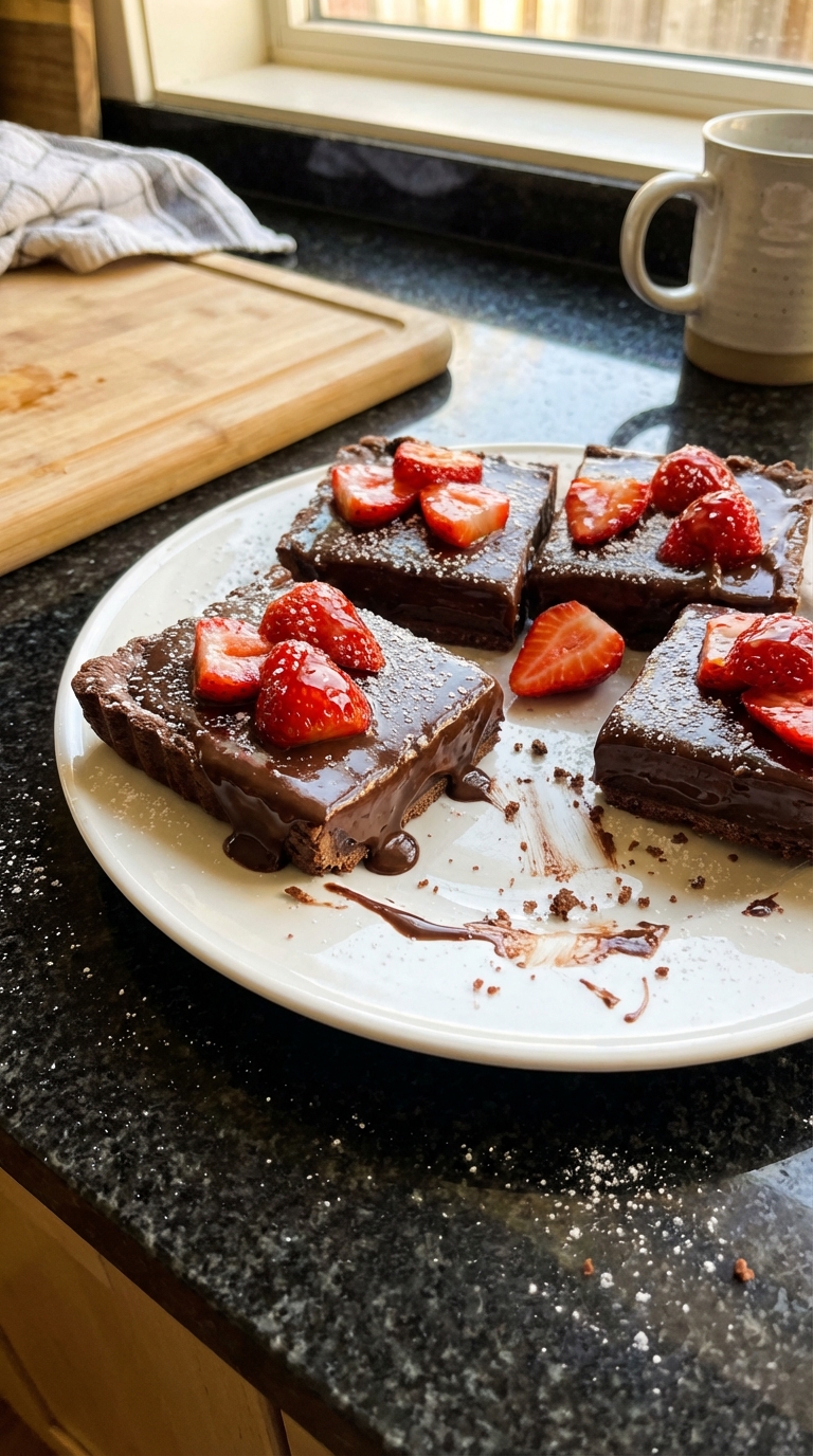 Erdbeer Schoko Tarte Quadrate​