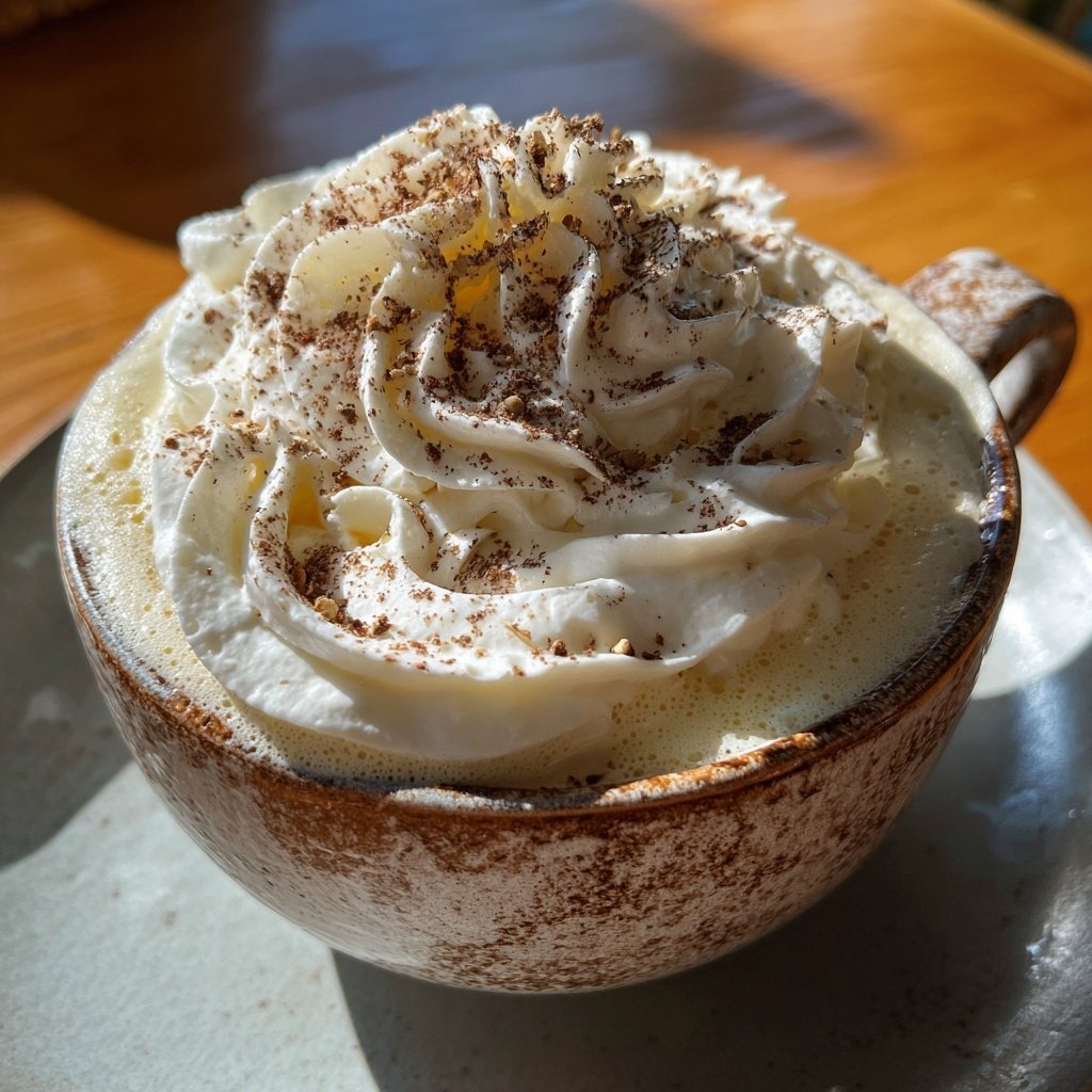 Eierpunsch mit Amaretto und Sahnehaube