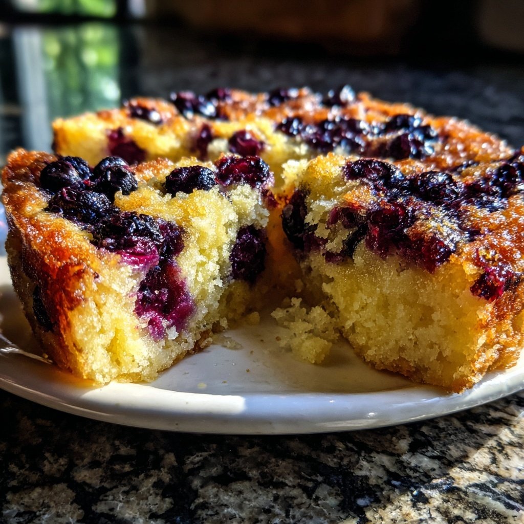 Käsepfannkuchen mit frischen Blaubeeren