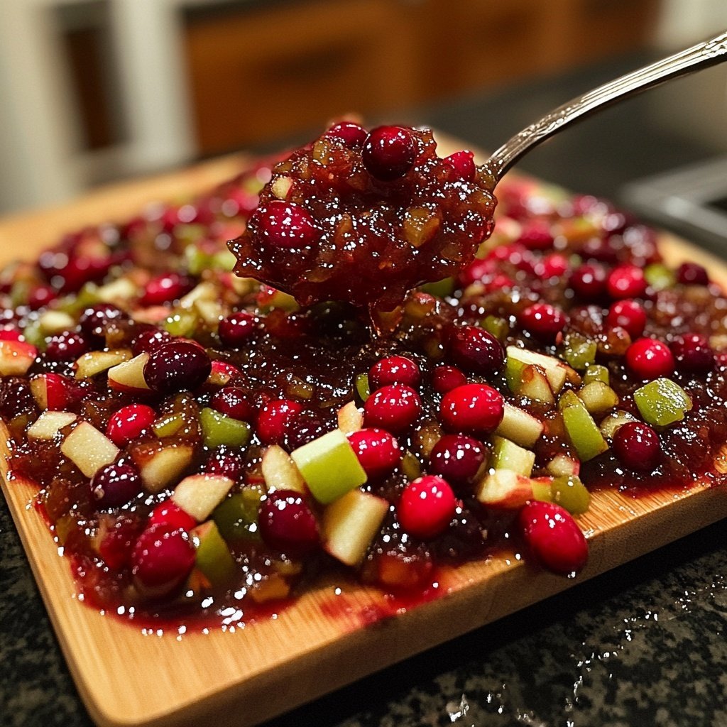 Cranberry-Apfel-Chutney für Käse und Braten