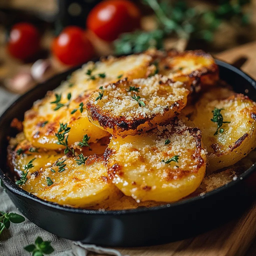 Knusprige Knoblauch-Parmesan-Kartoffelspalten