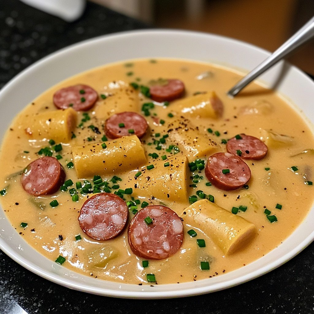 Kartoffelsuppe mit Wiener Würstchen