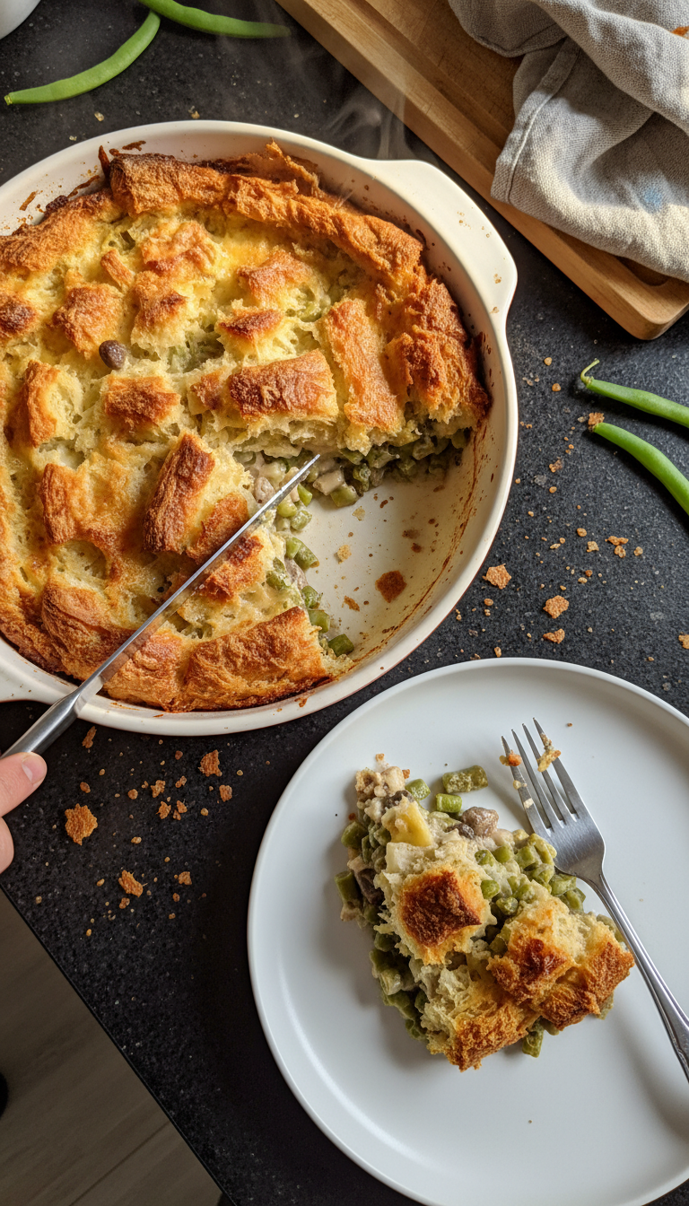 Croissant und Grüne Bohnen Auflauf​