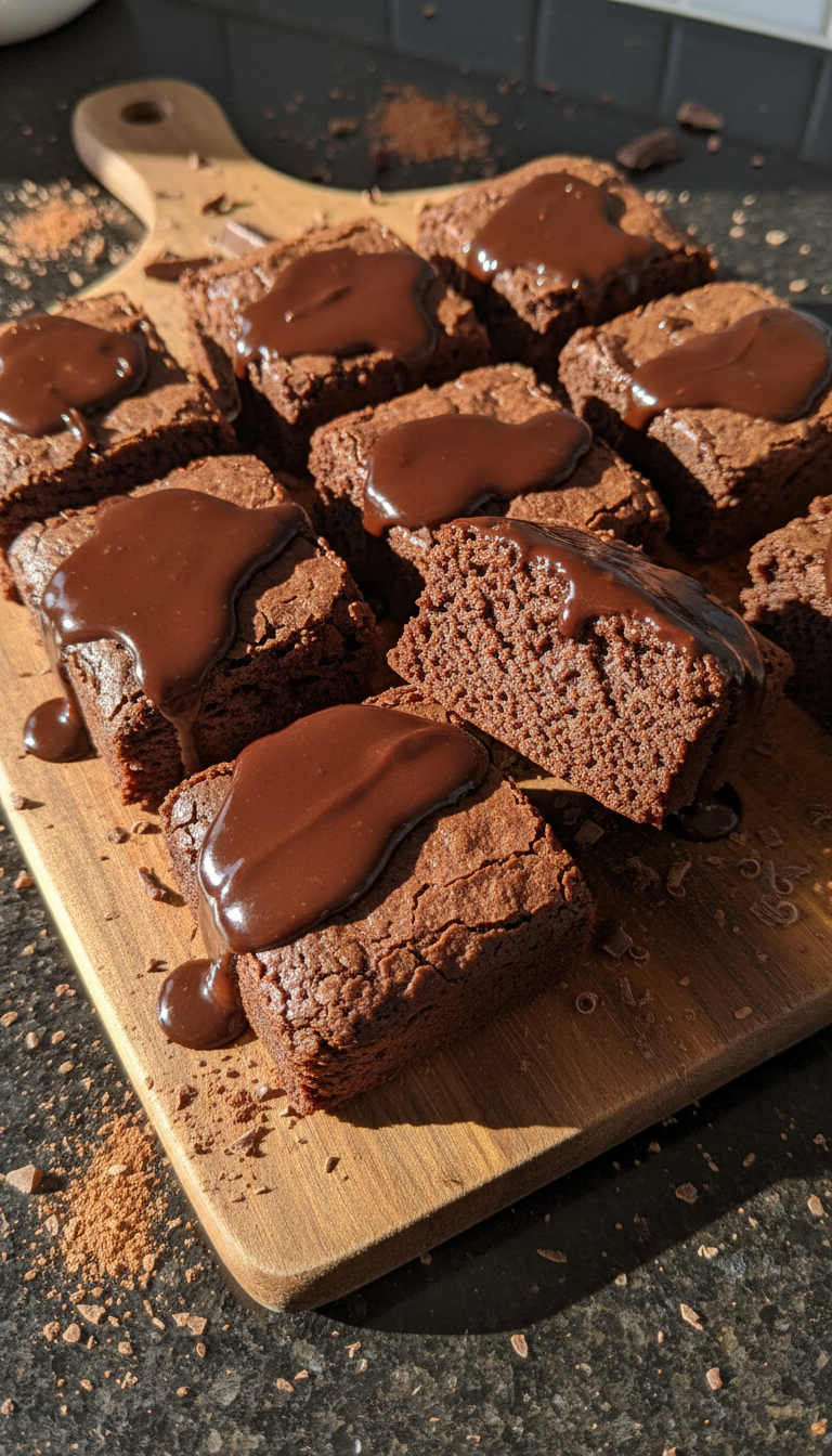 Schokoüberzogene Sauerteig Brownies​