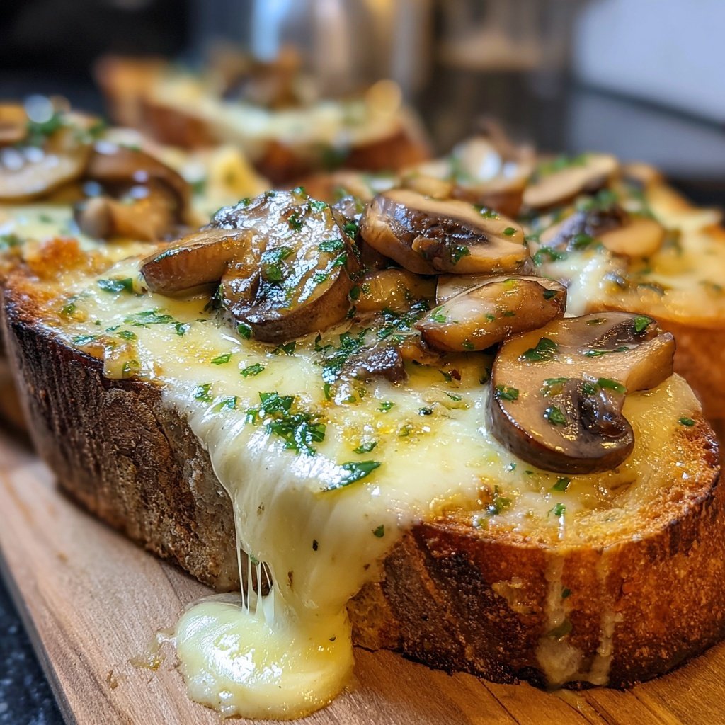 Raclette mit Pilzen und Knoblauchbutter