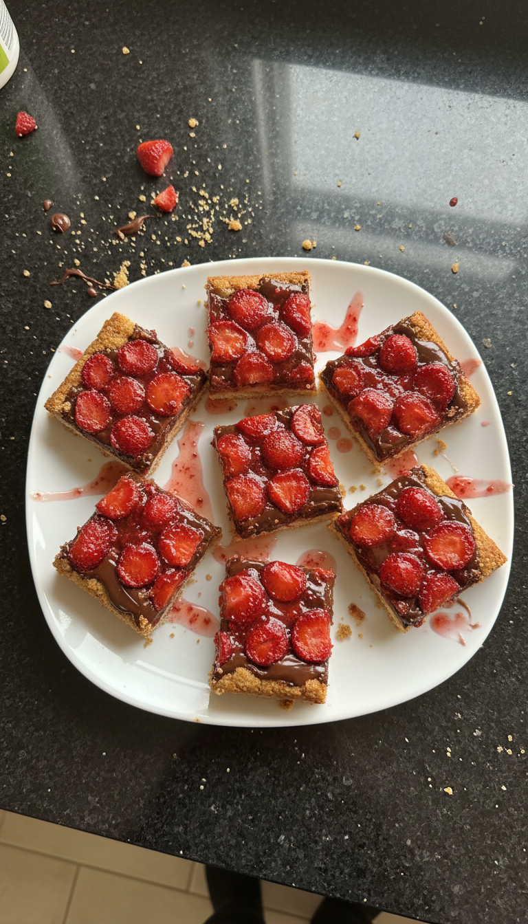 Schoko Erdbeer Pie Riegel​