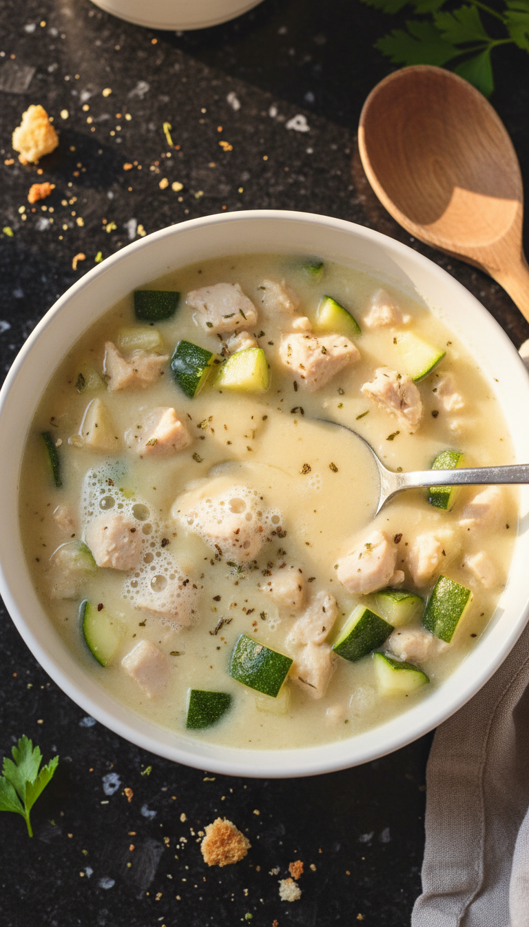 Zucchini Hähnchen Suppe Fusion