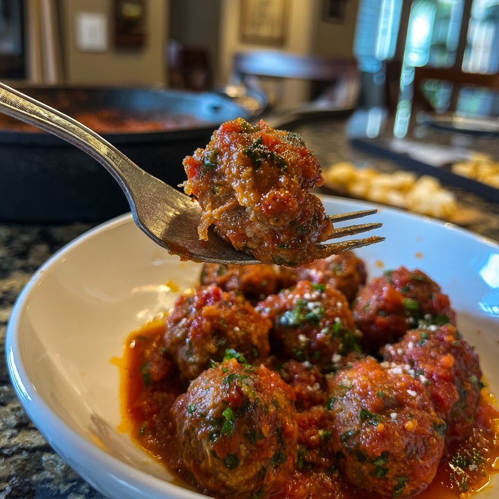 Hackfleisch Albondigas mit Tomatensauce