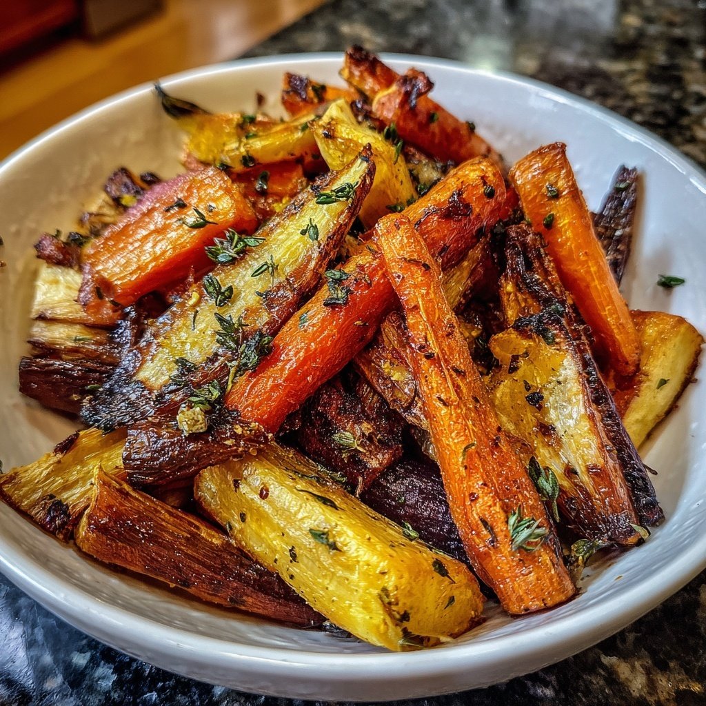 Gebratenes Wurzelgemüse mit Kräutern