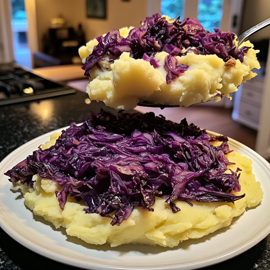 Rotkohl und Kartoffeln