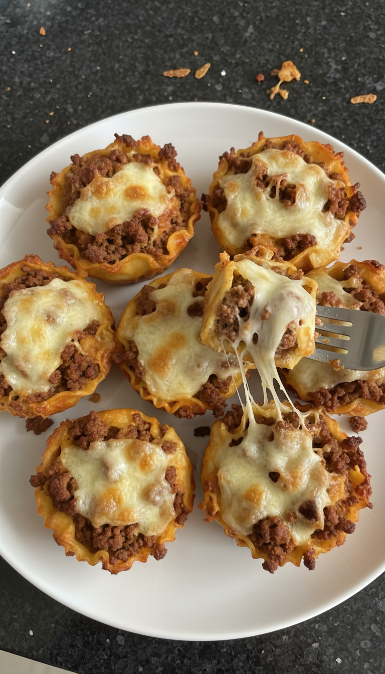 Hackfleisch Lasagne Muffins