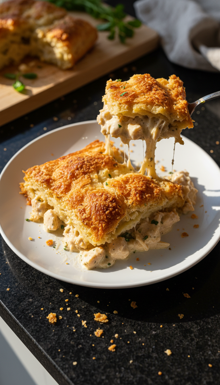 Cremiger Hähnchen Croissant Auflauf​