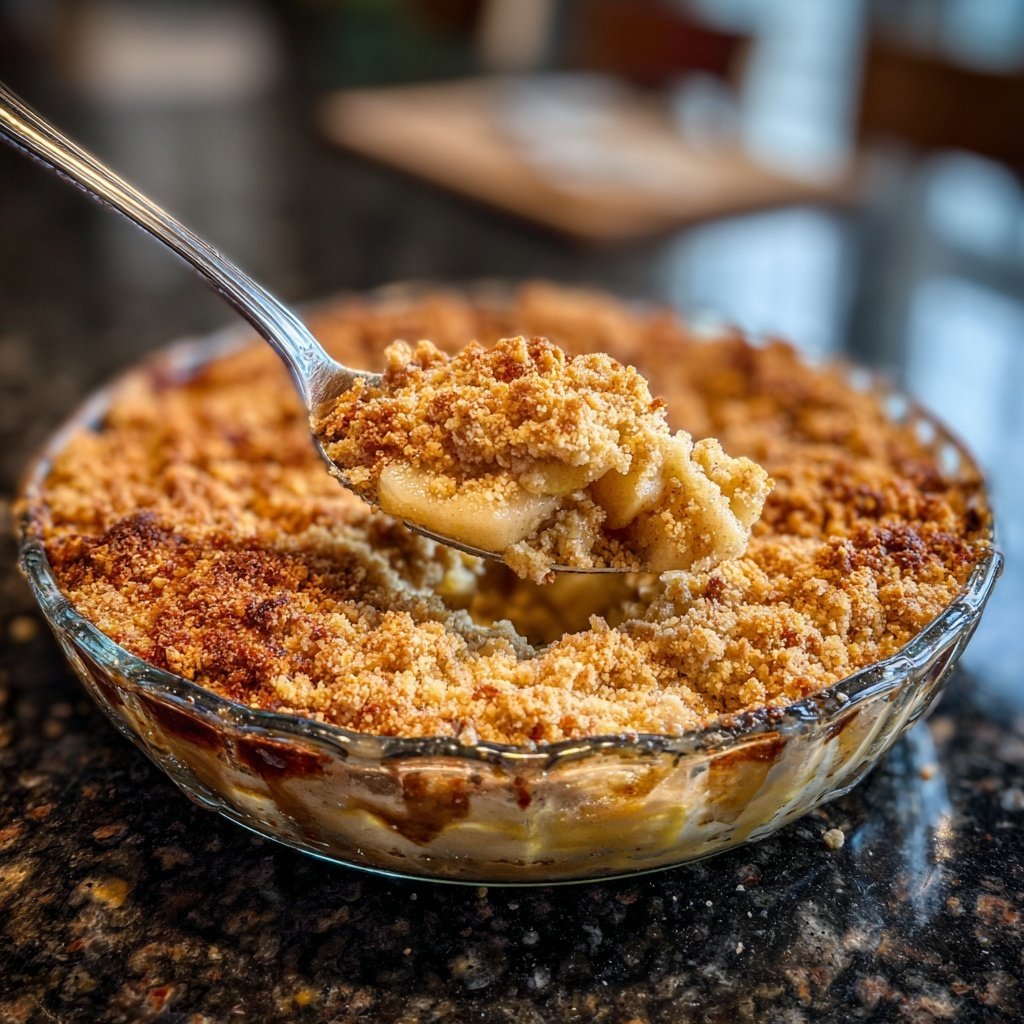 Brokkoli und Apfel-Crumble