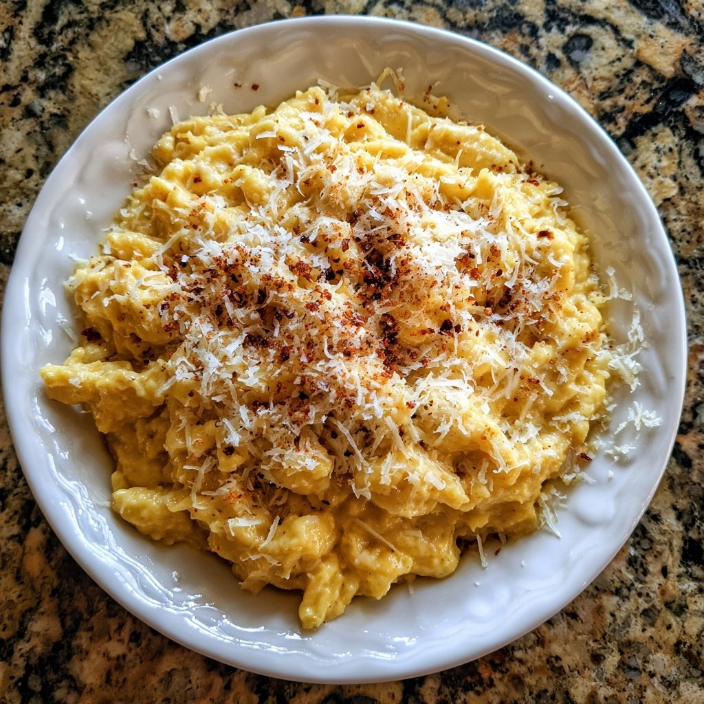 Kürbis-Käsespätzle mit Muskat