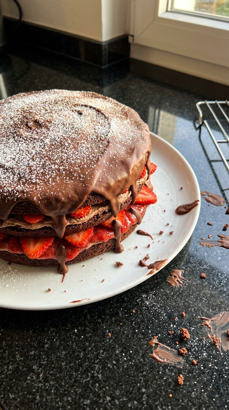 Schoko Erdbeer Cremetorte​