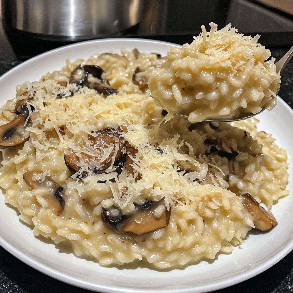 Ofenrisotto mit Pilzen und Parmesan