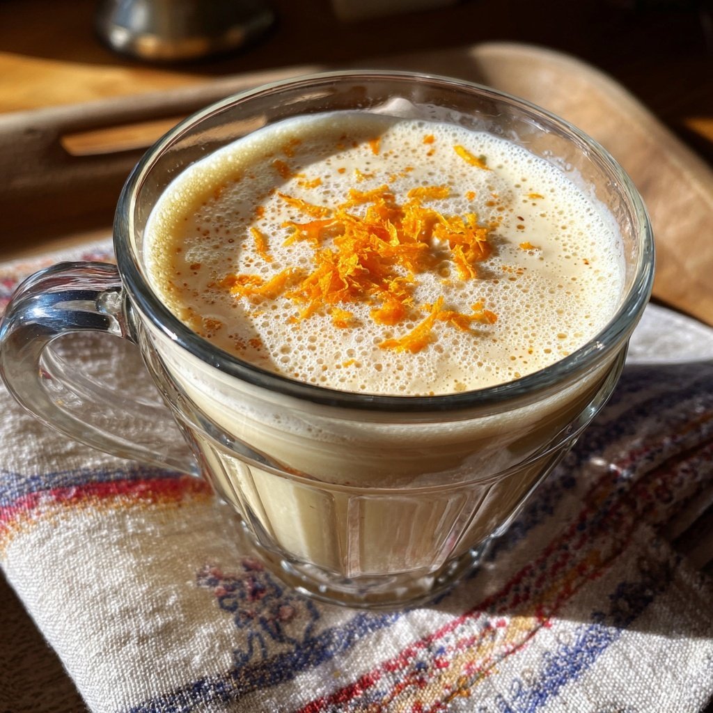 Eierpunsch mit Orangenlikör und Zitrusduft